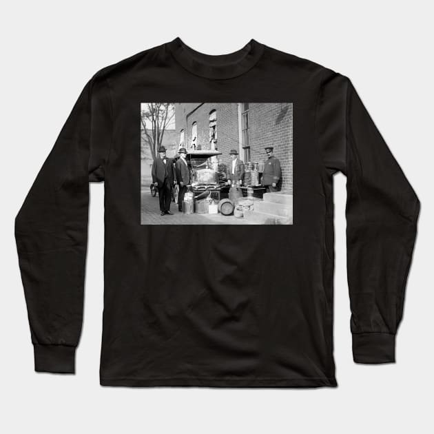 Police With Confiscated Still, 1922. Vintage Photo Long Sleeve T-Shirt by historyphoto